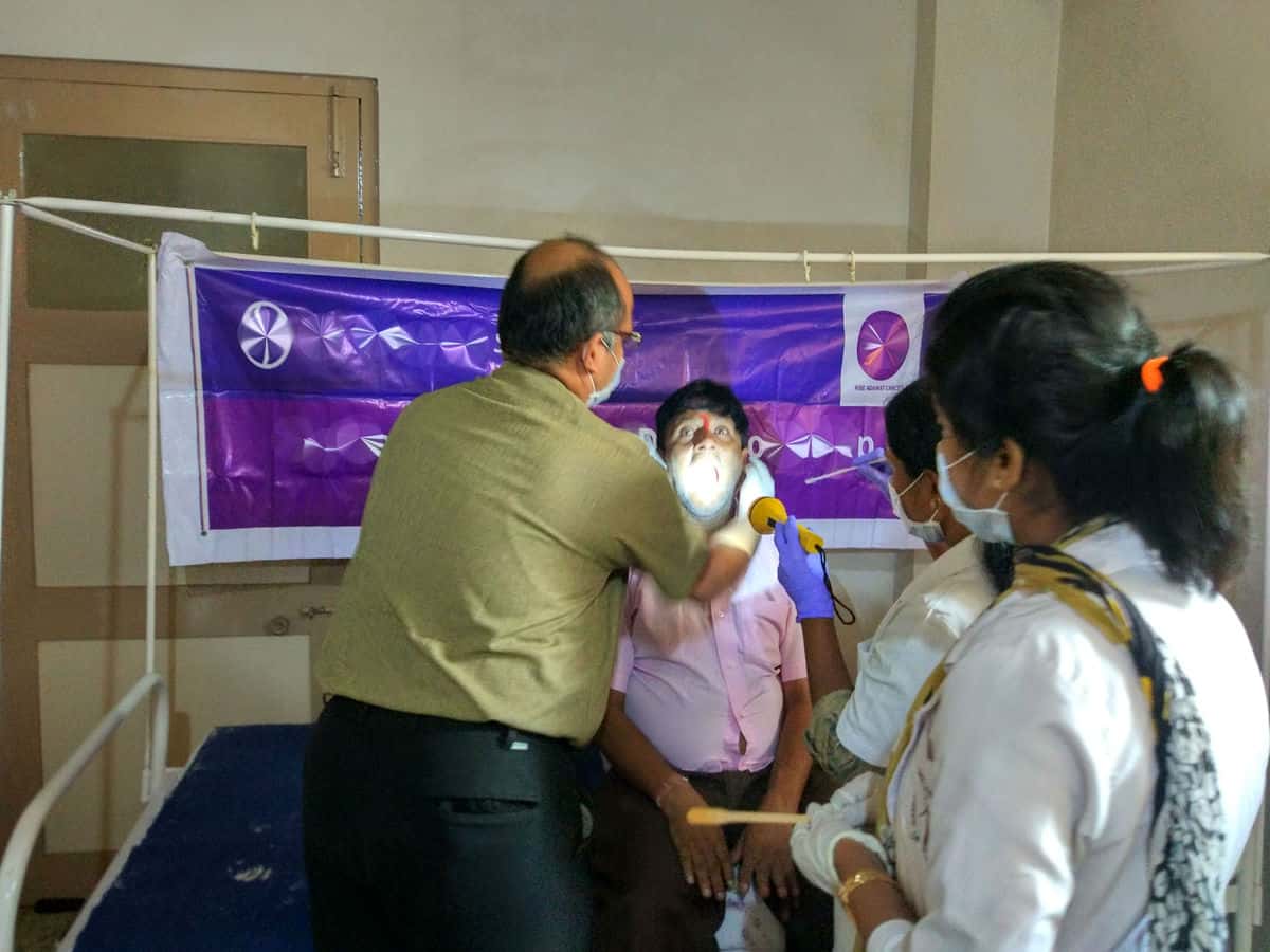 Cancer awareness camp at Thirthahalli