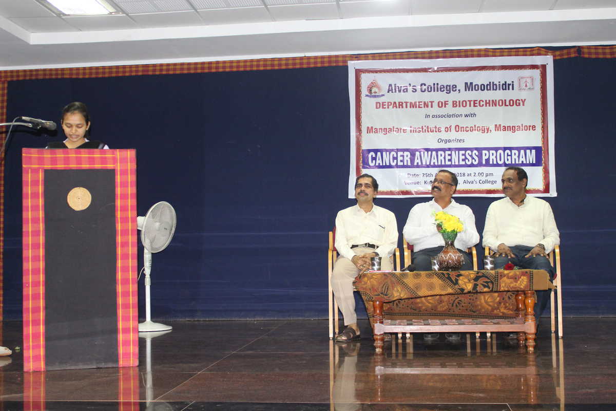 Cancer awareness programme at Alva’s degree College