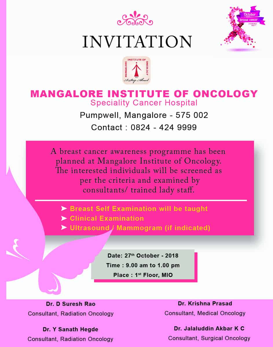 MIO conducts breast cancer awareness programme on 27th October 2018