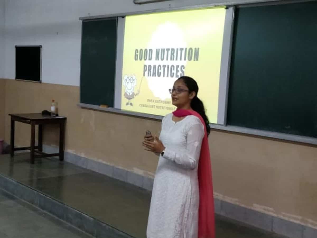 Ms. Rhea D’souza at St Agnes College, Mangalore