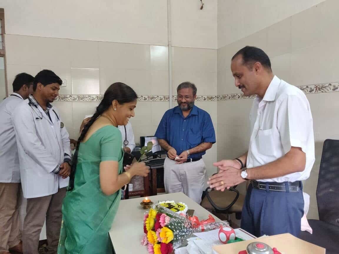 Weekly visit by Dr. D Suresh Rao to SDM Ayurveda