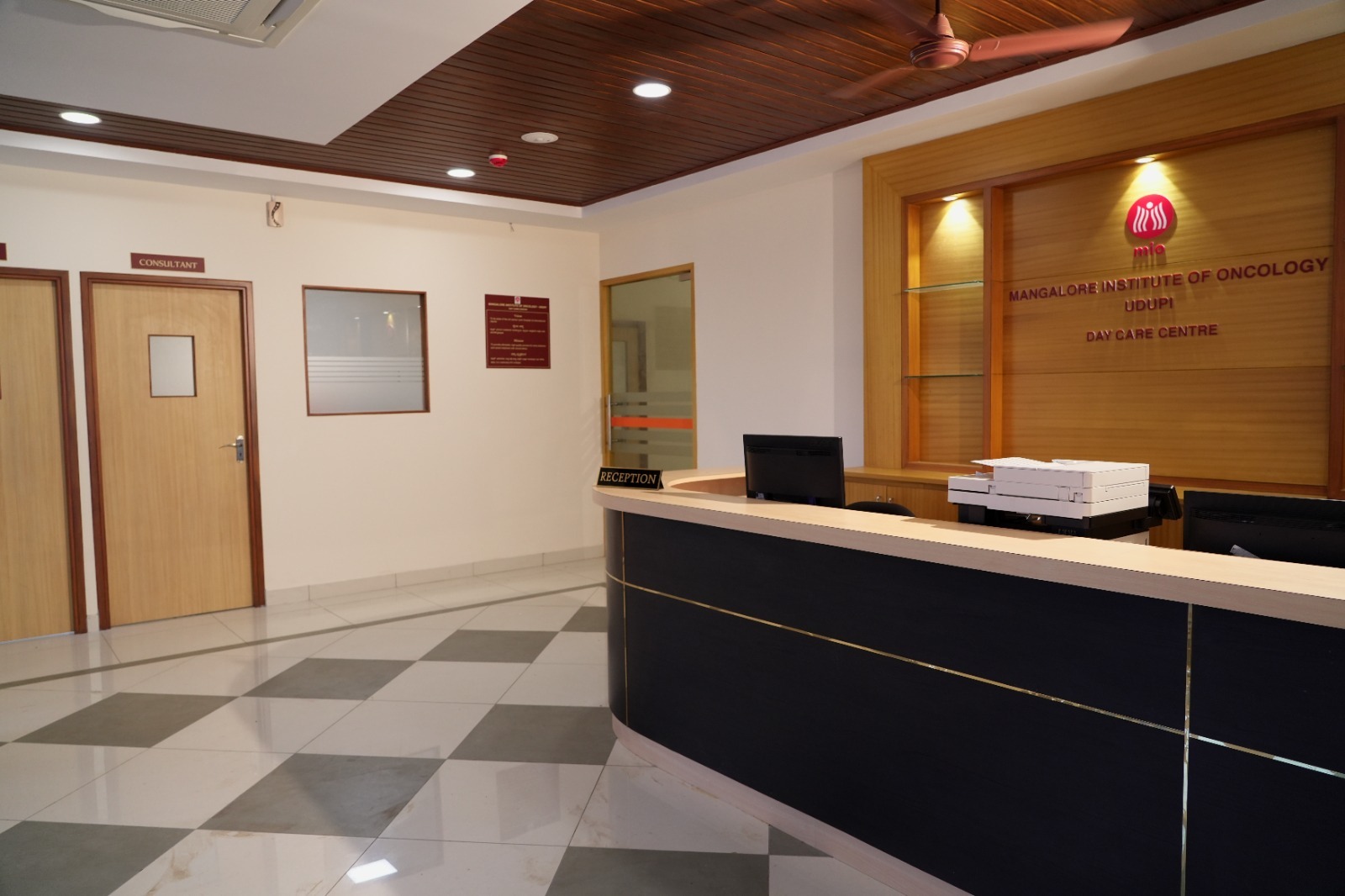 Cancer care reception and consultation area